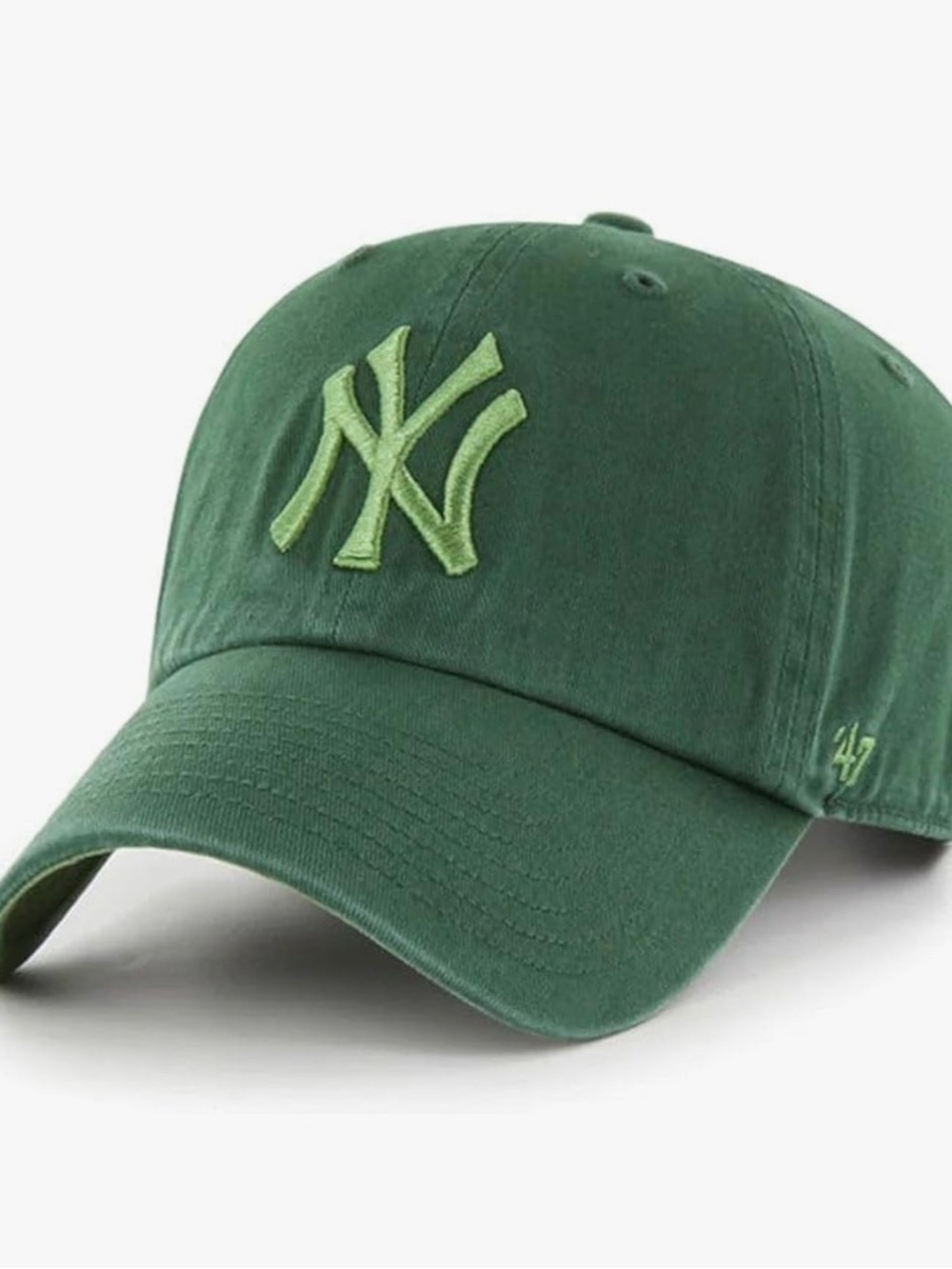 New York Yankees Green Baseball Cap - Embroidered Logo